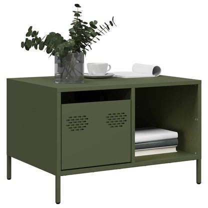 Salongbord Sofabord DIV. olivengrønn 68,5x50x43,5 cm kaldvalset stål
