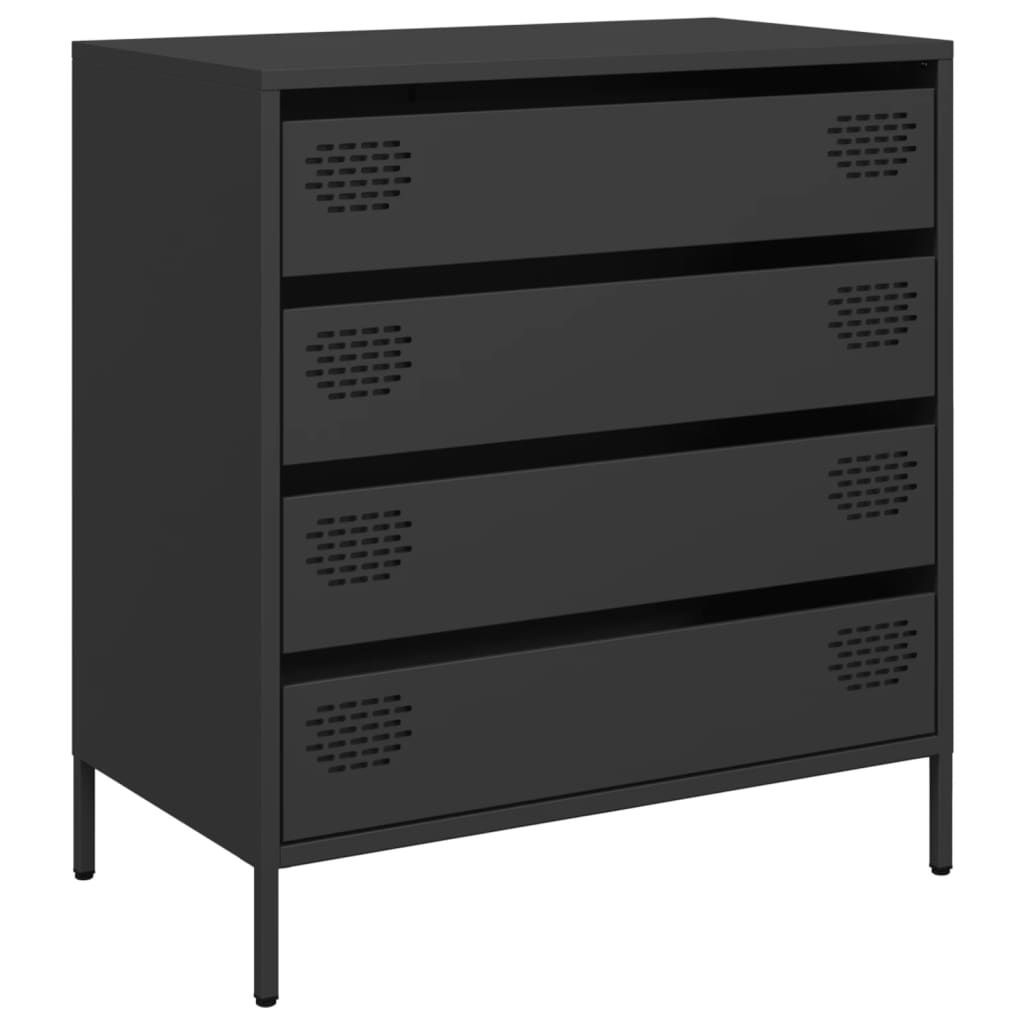 Kommode DIV. Svart 68x39x73,5 cm kaldvalset stål