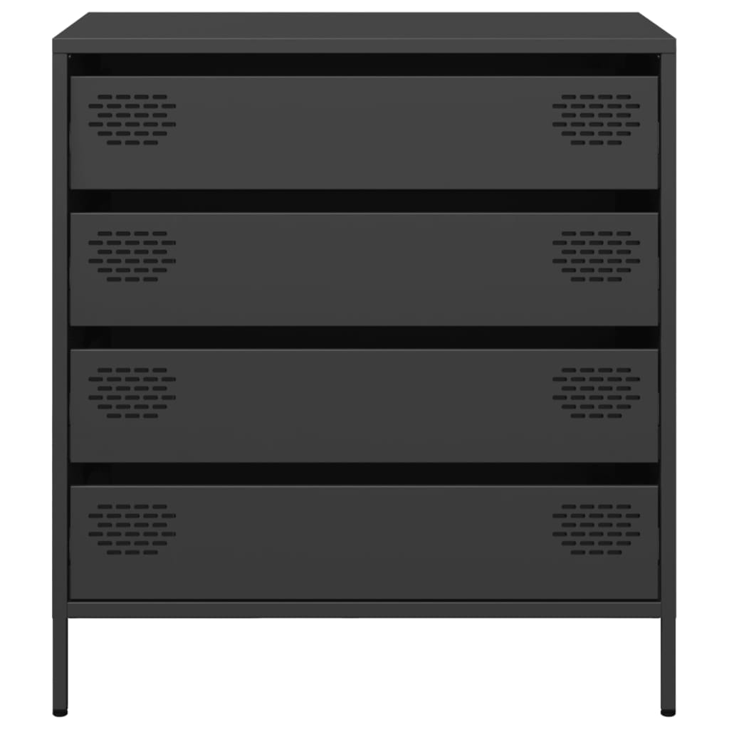 Kommode DIV. Svart 68x39x73,5 cm kaldvalset stål