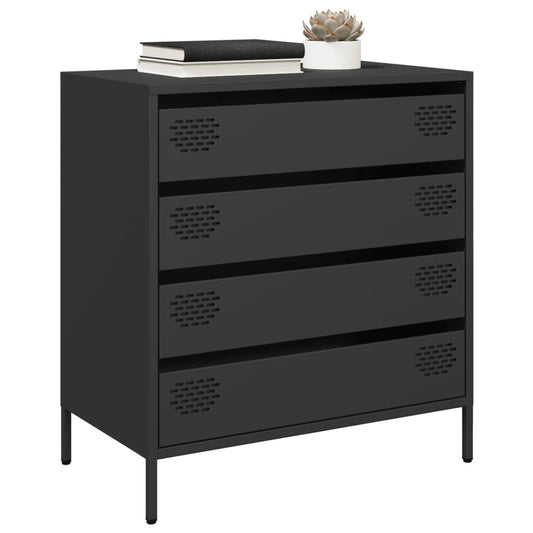 Kommode DIV. Svart 68x39x73,5 cm kaldvalset stål