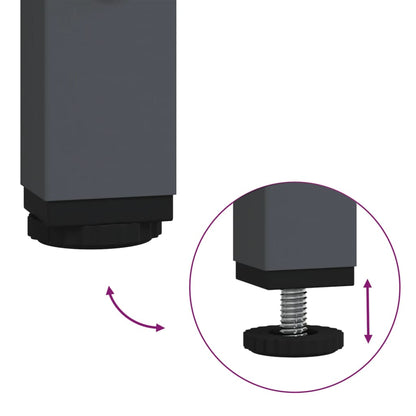 Skjenk DIV. antrasitt 68x39x73,5 cm kaldvalset stål