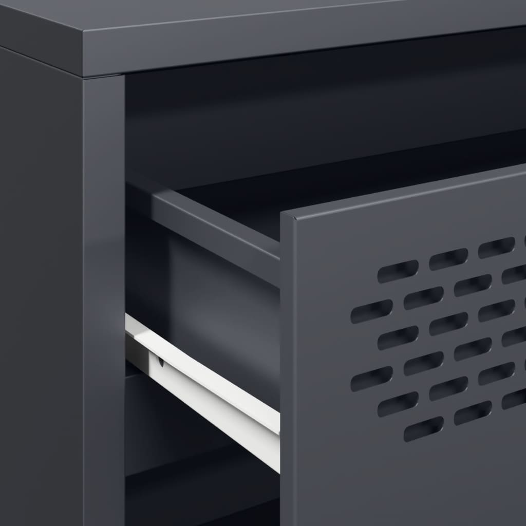 Skjenk DIV. antrasitt 68x39x73,5 cm kaldvalset stål