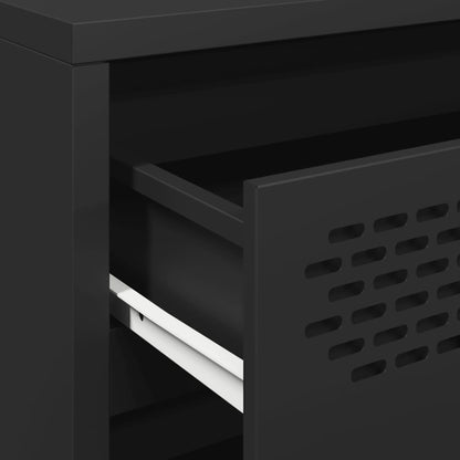 Skjenk DIV. Svart 68x39x58,5 cm kaldvalset stål