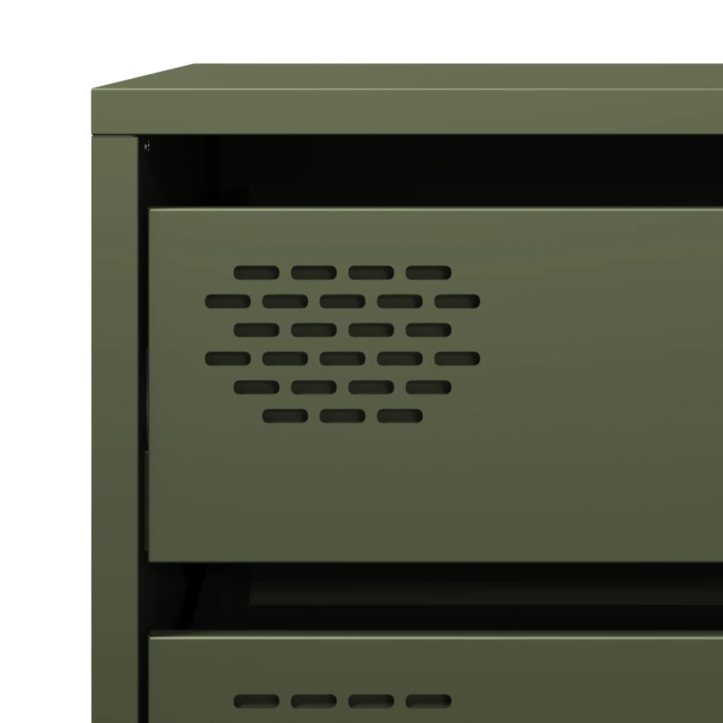 Skjenk DIV. olivengrønn 68x39x58,5 cm kaldvalset stål