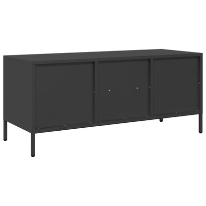 TV-Møbel DIV. TV-benk Svart 101,5x39x43,5 cm kaldvalset stål