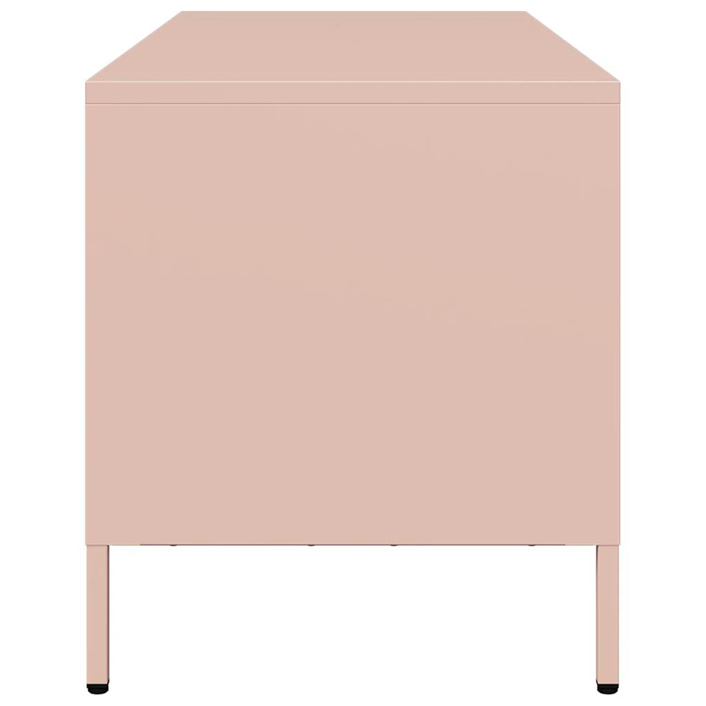 TV-Møbel DIV. TV-benk rosa 101,5x39x43,5 cm kaldvalset stål