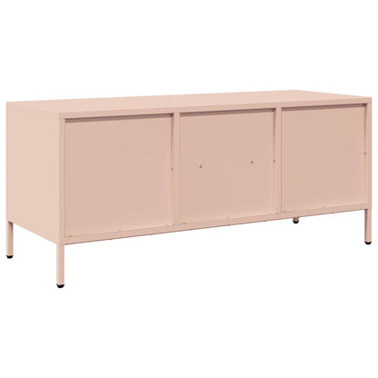 TV-Møbel DIV. TV-benk rosa 101,5x39x43,5 cm kaldvalset stål