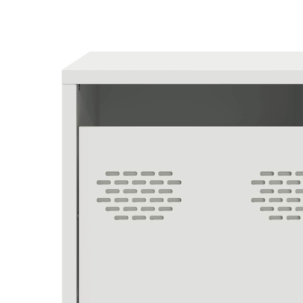 TV-Møbel DIV. TV-benk Hvit 101,5x39x43,5 cm kaldvalset stål