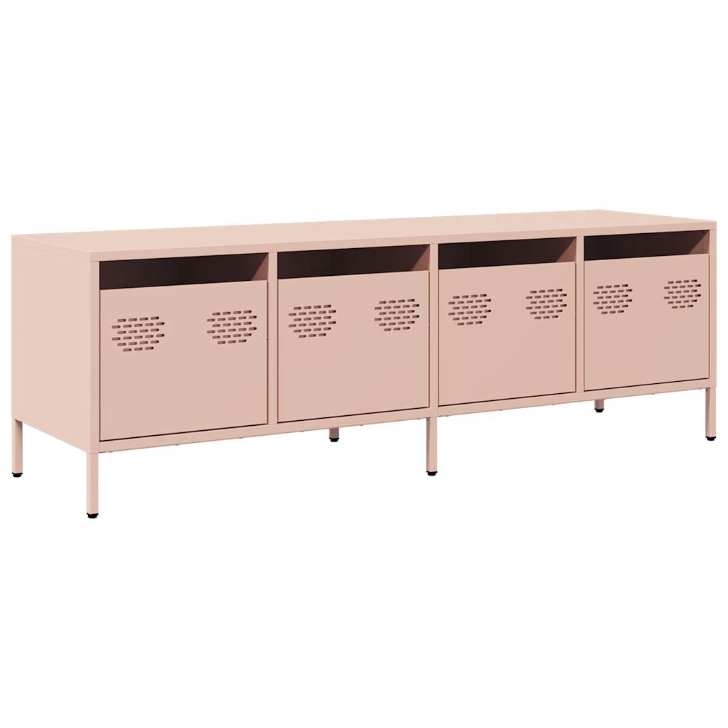 TV-Møbel DIV. TV-benk rosa 135x39x43,5 cm kaldvalset stål