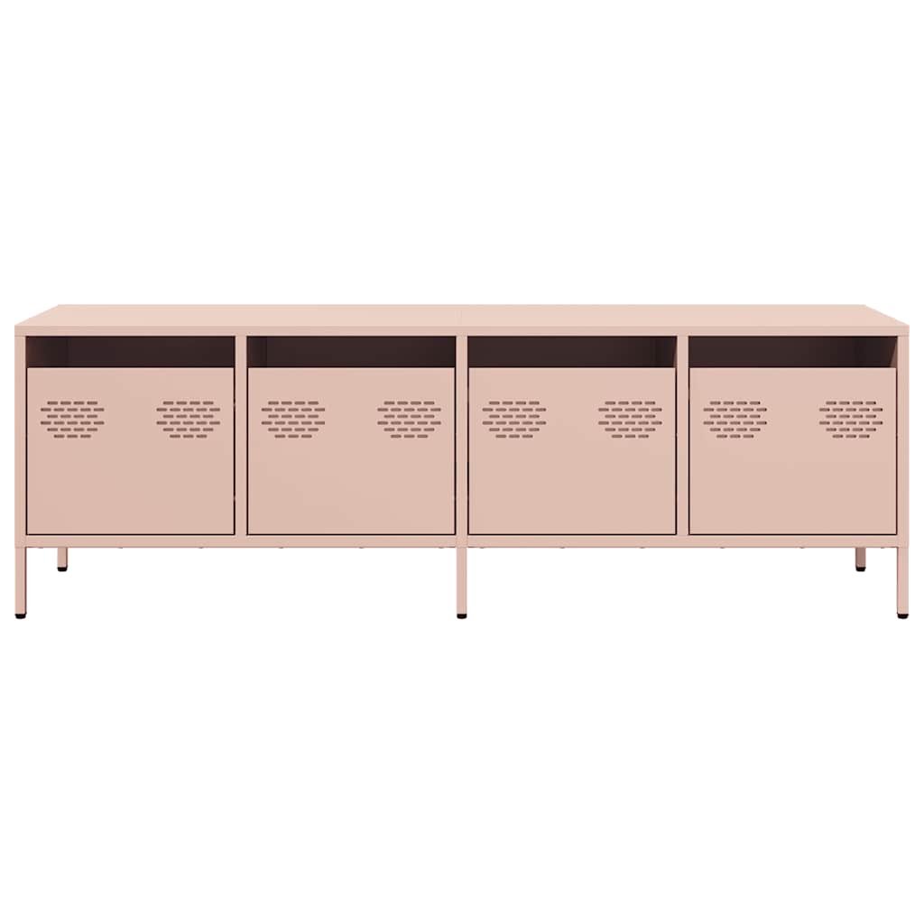 TV-Møbel DIV. TV-benk rosa 135x39x43,5 cm kaldvalset stål