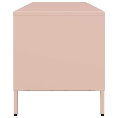 TV-Møbel DIV. TV-benk rosa 135x39x43,5 cm kaldvalset stål