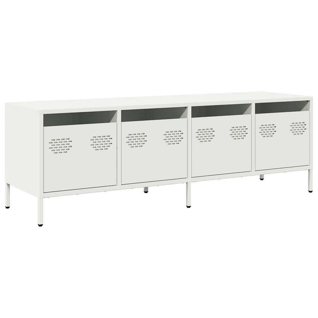 TV-Møbel DIV. TV-benk Hvit 135x39x43,5 cm kaldvalset stål