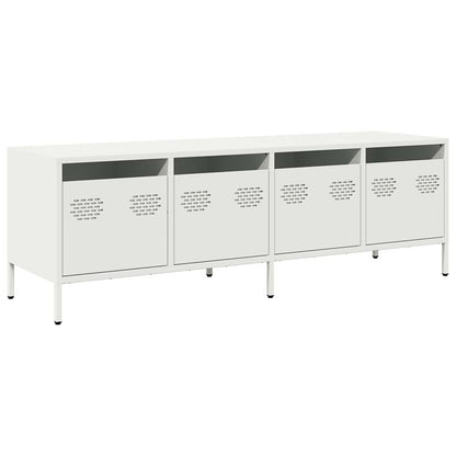TV-Møbel DIV. TV-benk Hvit 135x39x43,5 cm kaldvalset stål