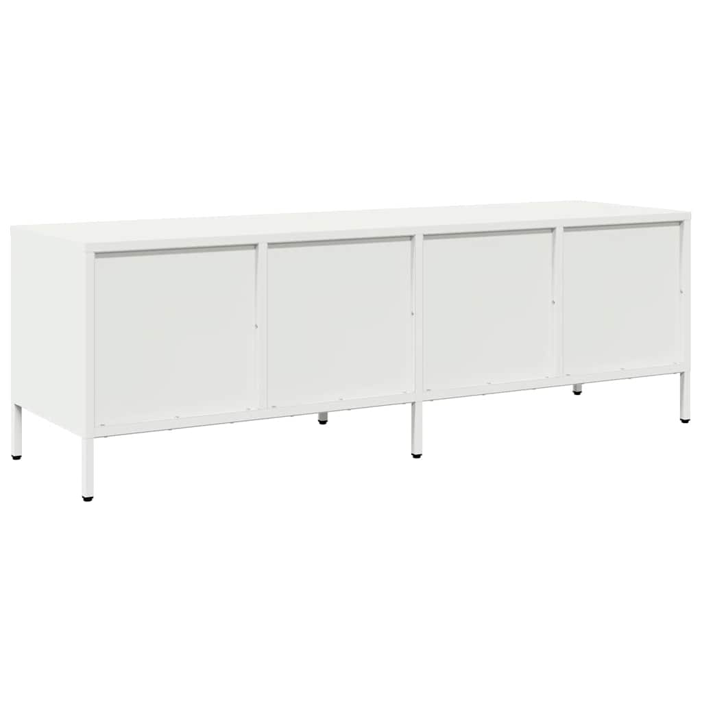 TV-Møbel DIV. TV-benk Hvit 135x39x43,5 cm kaldvalset stål