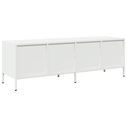 TV-Møbel DIV. TV-benk Hvit 135x39x43,5 cm kaldvalset stål