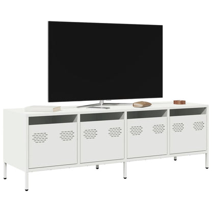 TV-Møbel DIV. TV-benk Hvit 135x39x43,5 cm kaldvalset stål