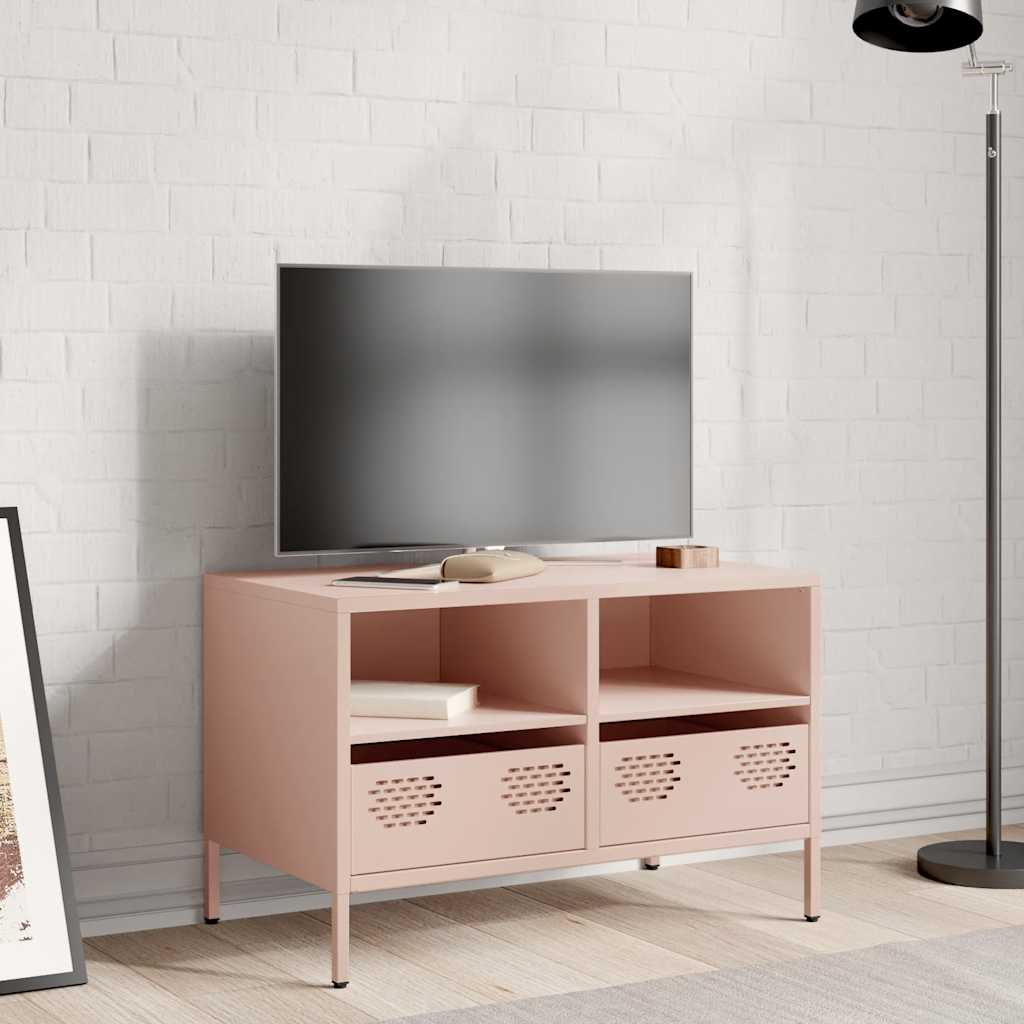 TV-Møbel DIV. TV-benk rosa 68x39x43,5 cm kaldvalset stål
