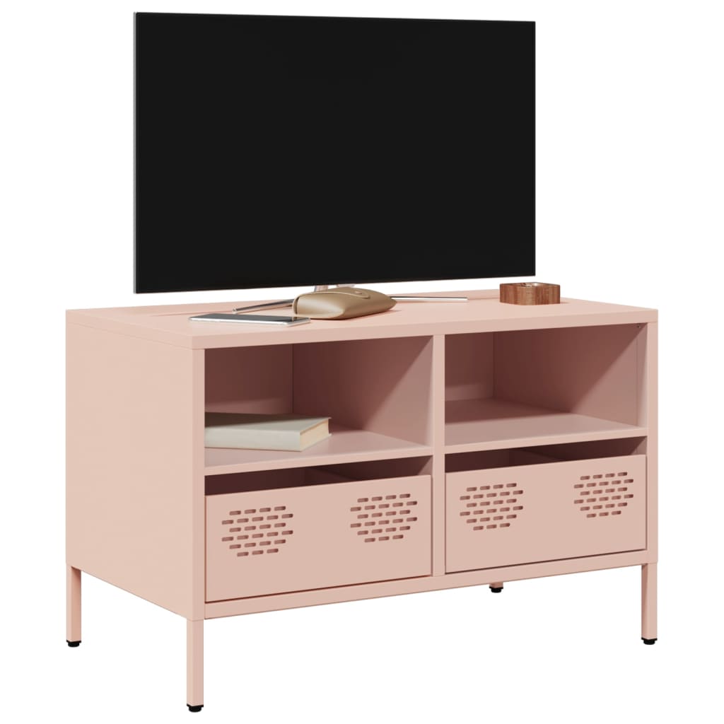 TV-Møbel DIV. TV-benk rosa 68x39x43,5 cm kaldvalset stål