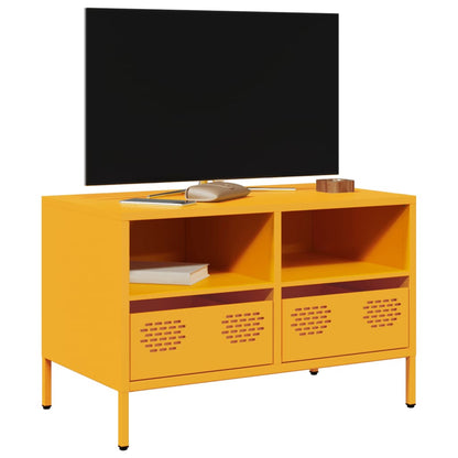 TV-Møbel DIV. TV-benk sennepsgul 68x39x43,5 cm kaldvalset stål