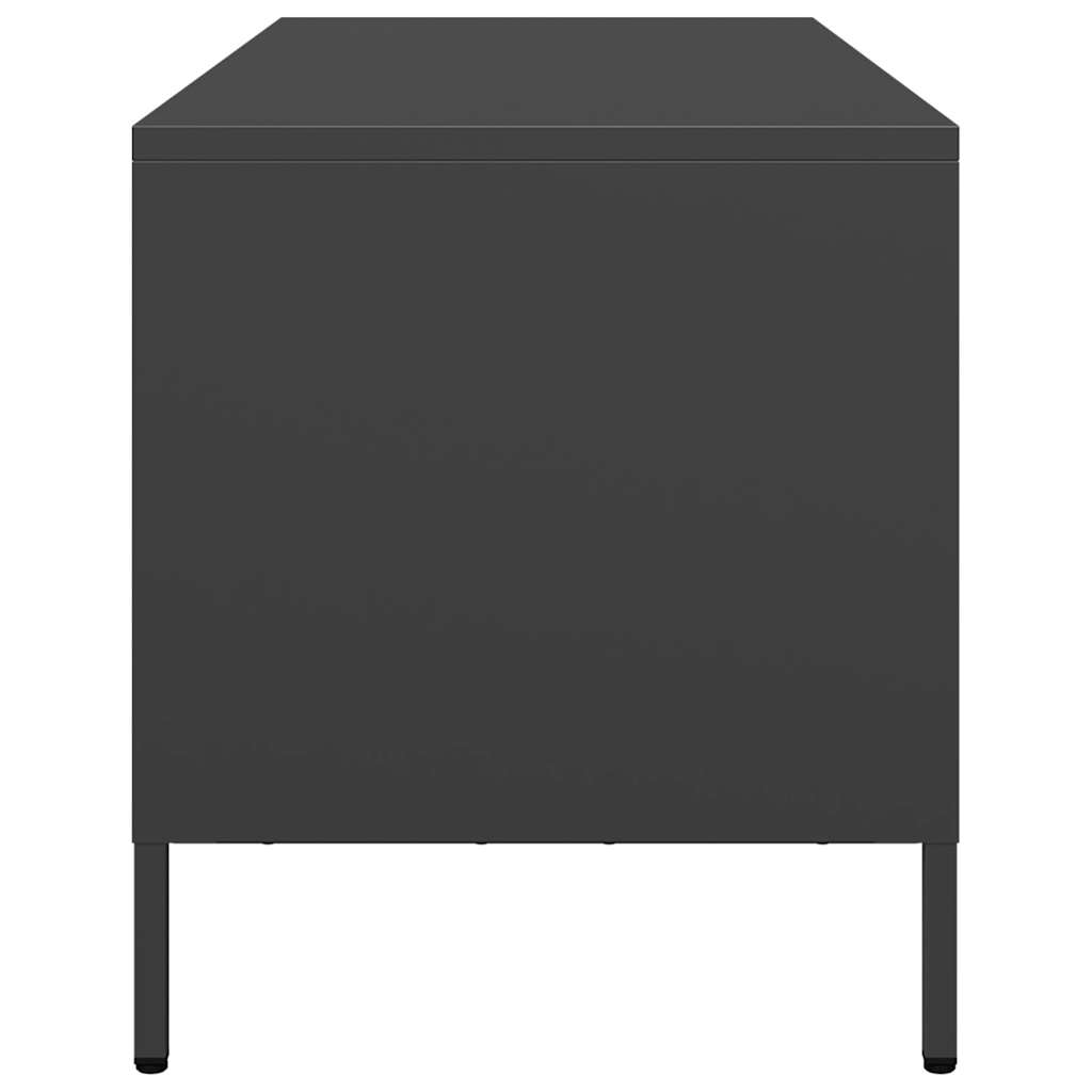 TV-Møbel DIV. TV-benk Svart 101,5x39x43,5 cm kaldvalset stål