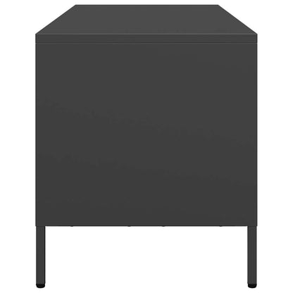 TV-Møbel DIV. TV-benk Svart 101,5x39x43,5 cm kaldvalset stål