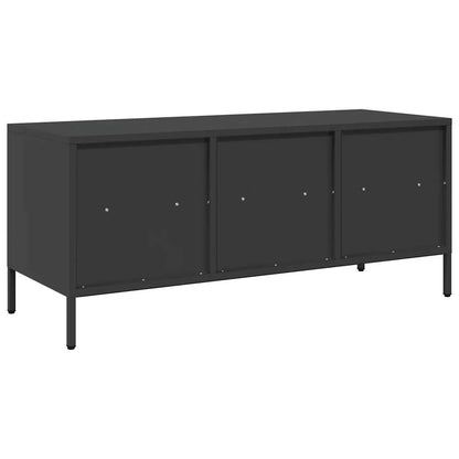 TV-Møbel DIV. TV-benk Svart 101,5x39x43,5 cm kaldvalset stål