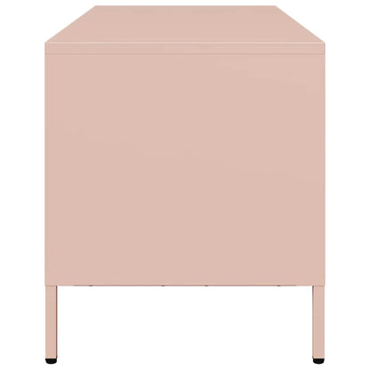 TV-Møbel DIV. TV-benk rosa 101,5x39x43,5 cm kaldvalset stål