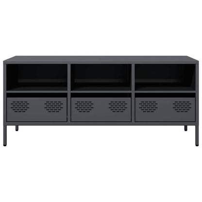 TV-Møbel DIV. TV-benk antrasitt 101,5x39x43,5 cm kaldvalset stål