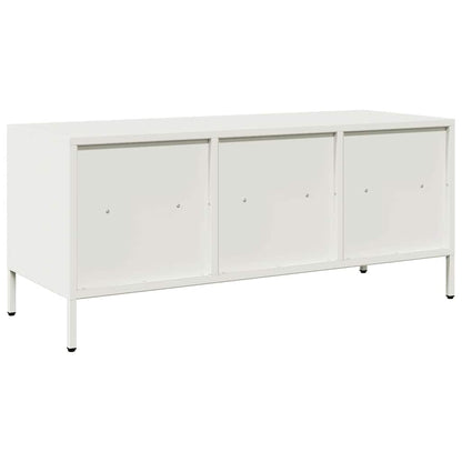TV-Møbel DIV. TV-benk Hvit 101,5x39x43,5 cm kaldvalset stål