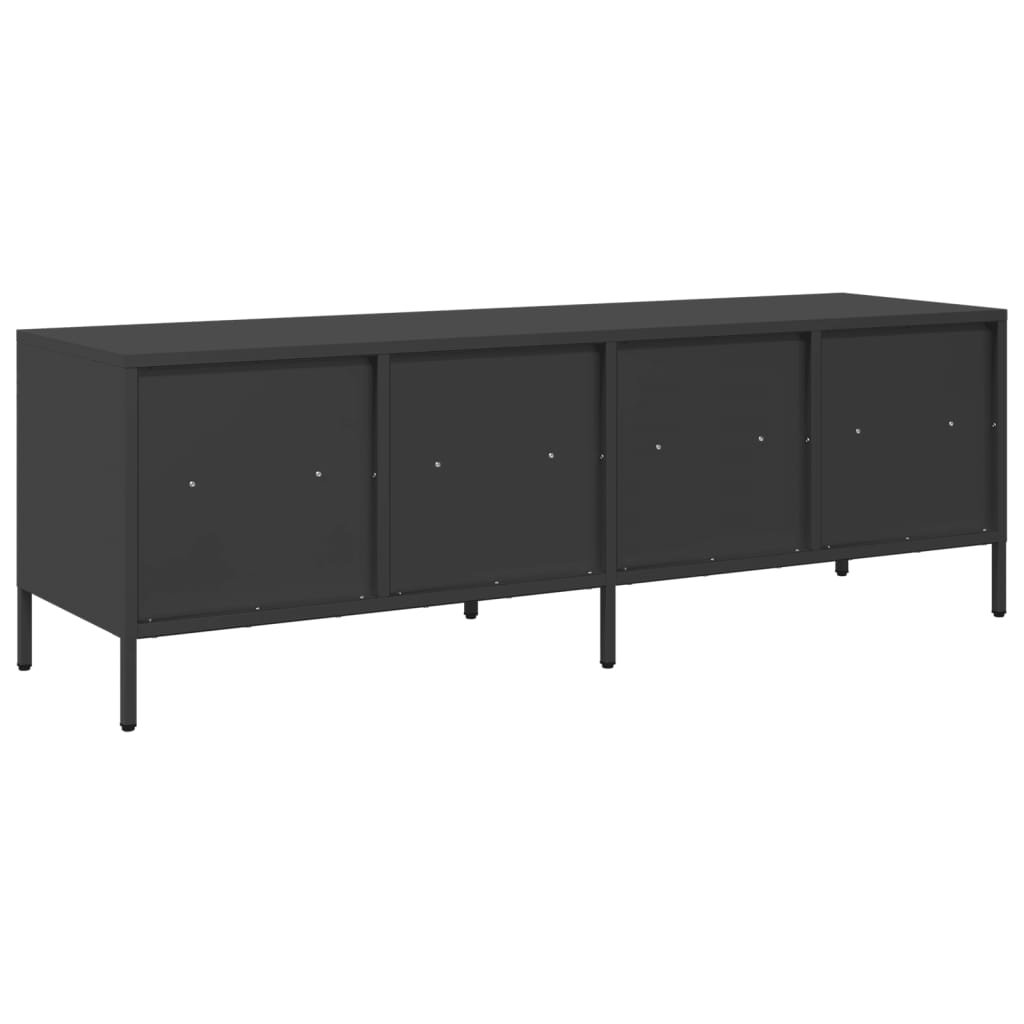 TV-Møbel DIV. TV-benk Svart 135x39x43,5 cm kaldvalset stål