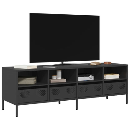 TV-Møbel DIV. TV-benk Svart 135x39x43,5 cm kaldvalset stål