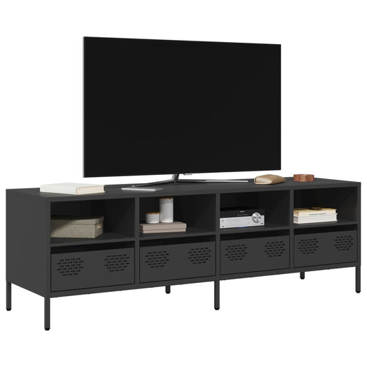 TV-Møbel DIV. TV-benk Svart 135x39x43,5 cm kaldvalset stål