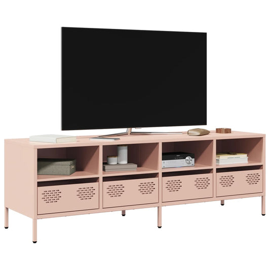 TV-Møbel DIV. TV-benk rosa 135x39x43,5 cm kaldvalset stål
