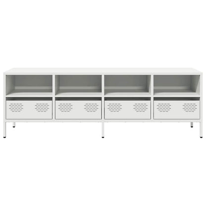 TV-Møbel DIV. TV-benk Hvit 135x39x43,5 cm kaldvalset stål