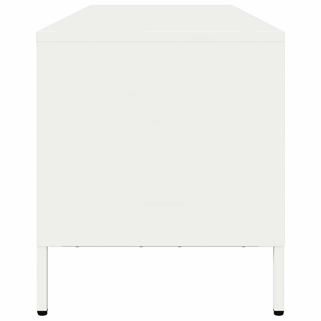 TV-Møbel DIV. TV-benk Hvit 135x39x43,5 cm kaldvalset stål