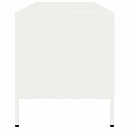 TV-Møbel DIV. TV-benk Hvit 135x39x43,5 cm kaldvalset stål