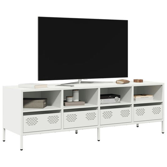 TV-Møbel DIV. TV-benk Hvit 135x39x43,5 cm kaldvalset stål
