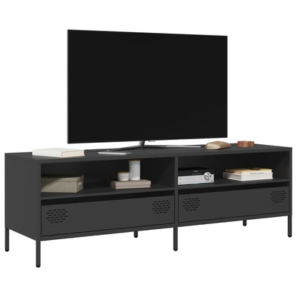 TV-Møbel DIV. TV-benk Svart 135x39x43,5 cm kaldvalset stål