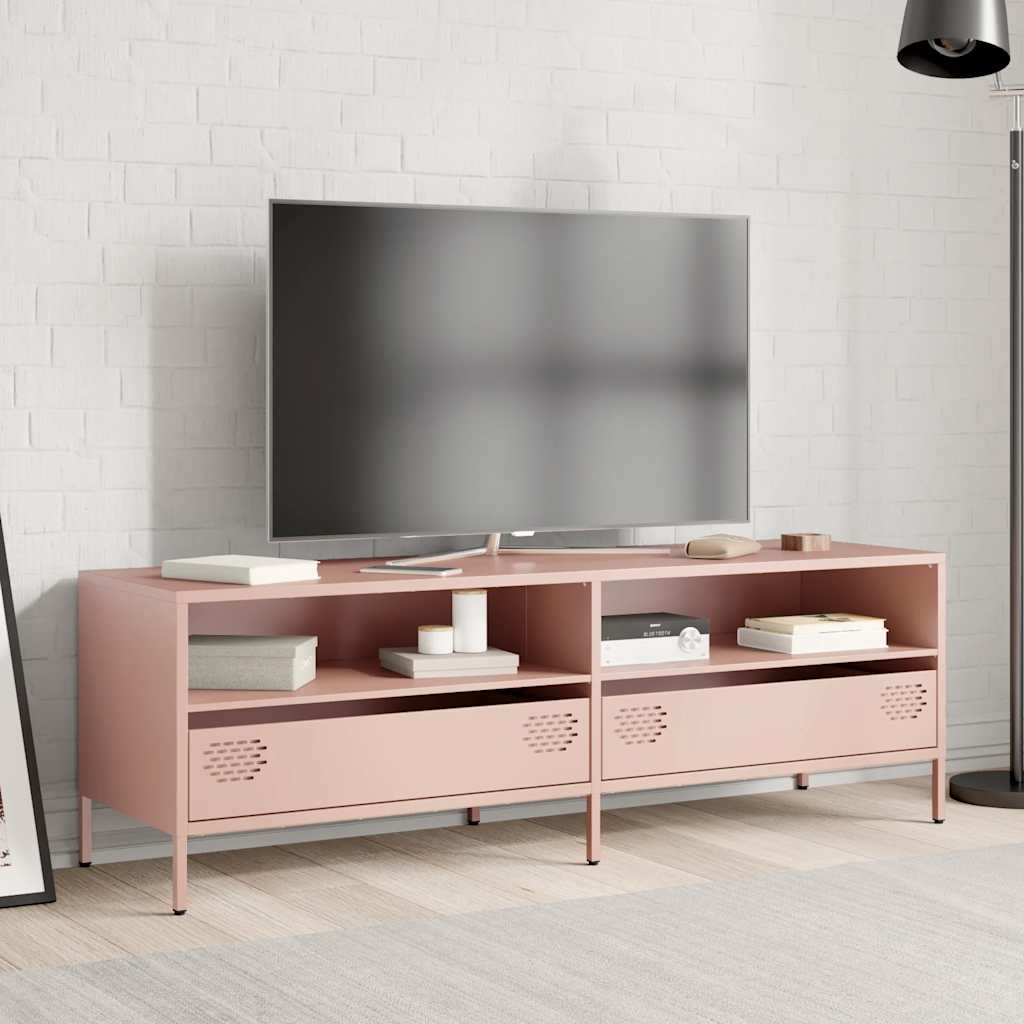 TV-Møbel DIV. TV-benk rosa 135x39x43,5 cm kaldvalset stål
