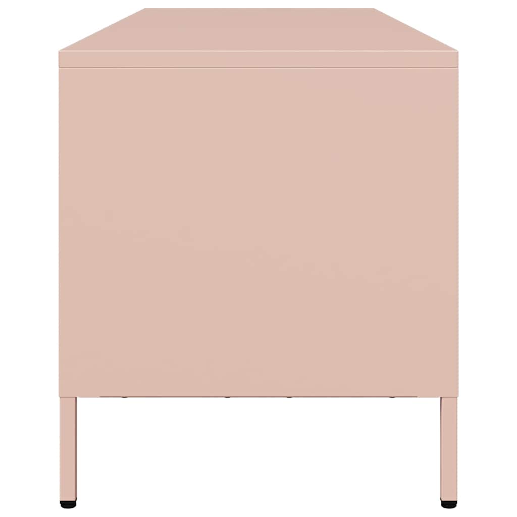 TV-Møbel DIV. TV-benk rosa 135x39x43,5 cm kaldvalset stål