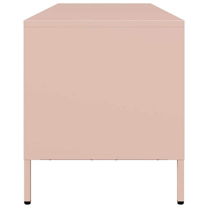TV-Møbel DIV. TV-benk rosa 135x39x43,5 cm kaldvalset stål