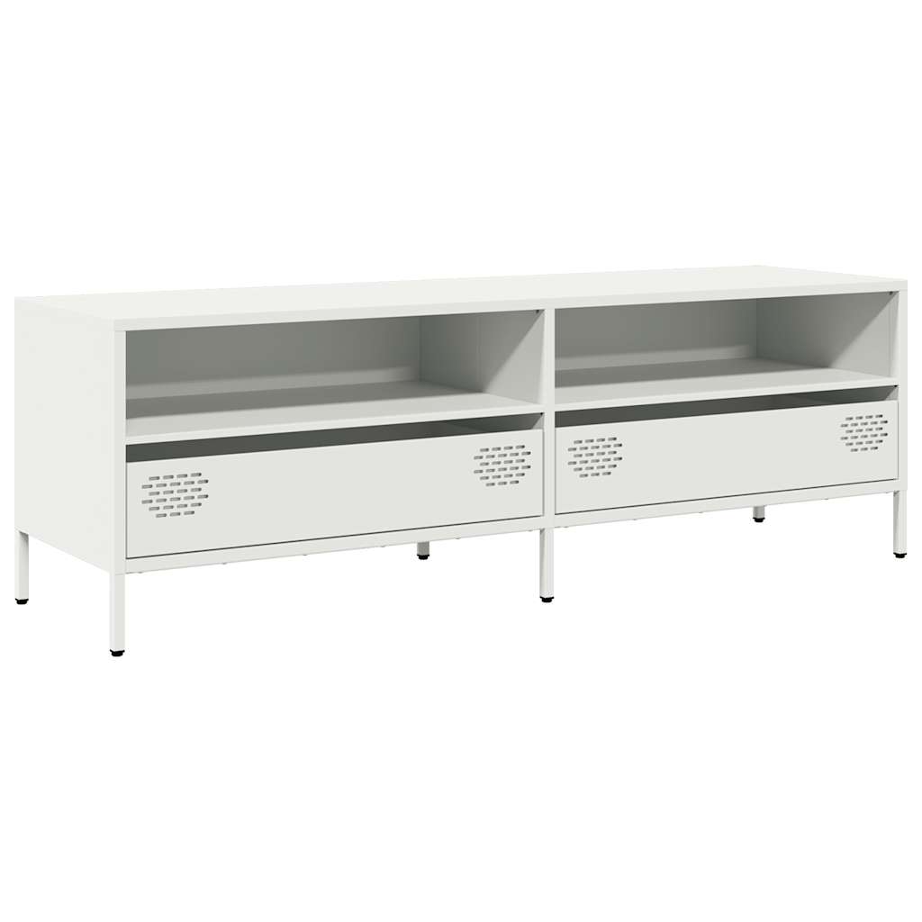 TV-Møbel DIV. TV-benk Hvit 135x39x43,5 cm kaldvalset stål