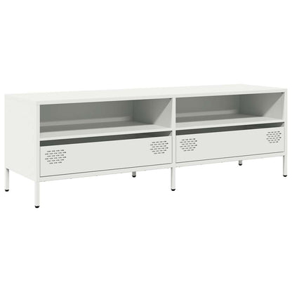 TV-Møbel DIV. TV-benk Hvit 135x39x43,5 cm kaldvalset stål