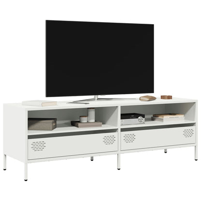 TV-Møbel DIV. TV-benk Hvit 135x39x43,5 cm kaldvalset stål
