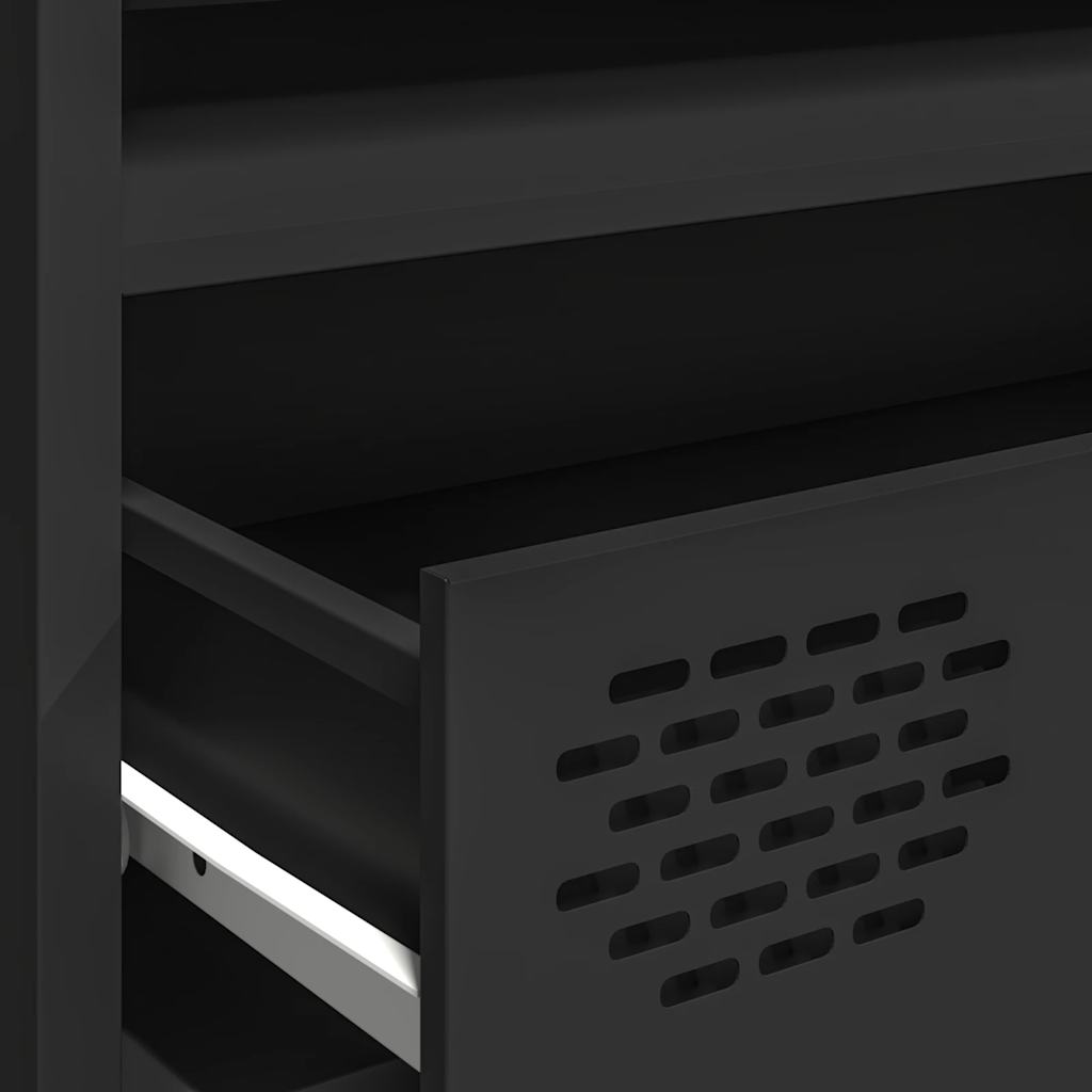 TV-Møbel DIV. TV-benk Svart 202x39x43,5 cm kaldvalset stål