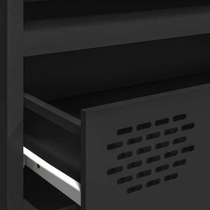 TV-Møbel DIV. TV-benk Svart 202x39x43,5 cm kaldvalset stål