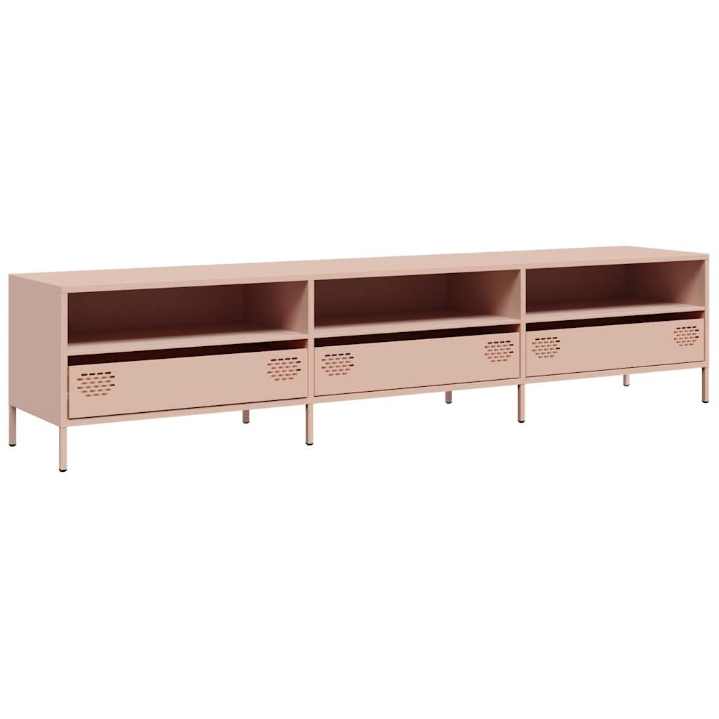 TV-Møbel DIV. TV-benk rosa 202x39x43,5 cm kaldvalset stål