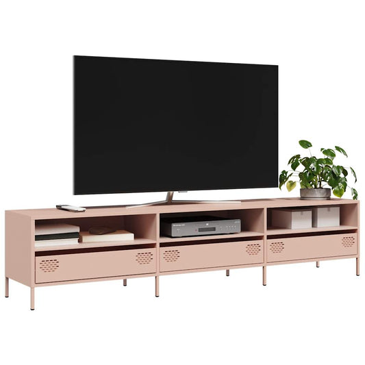 TV-Møbel DIV. TV-benk rosa 202x39x43,5 cm kaldvalset stål
