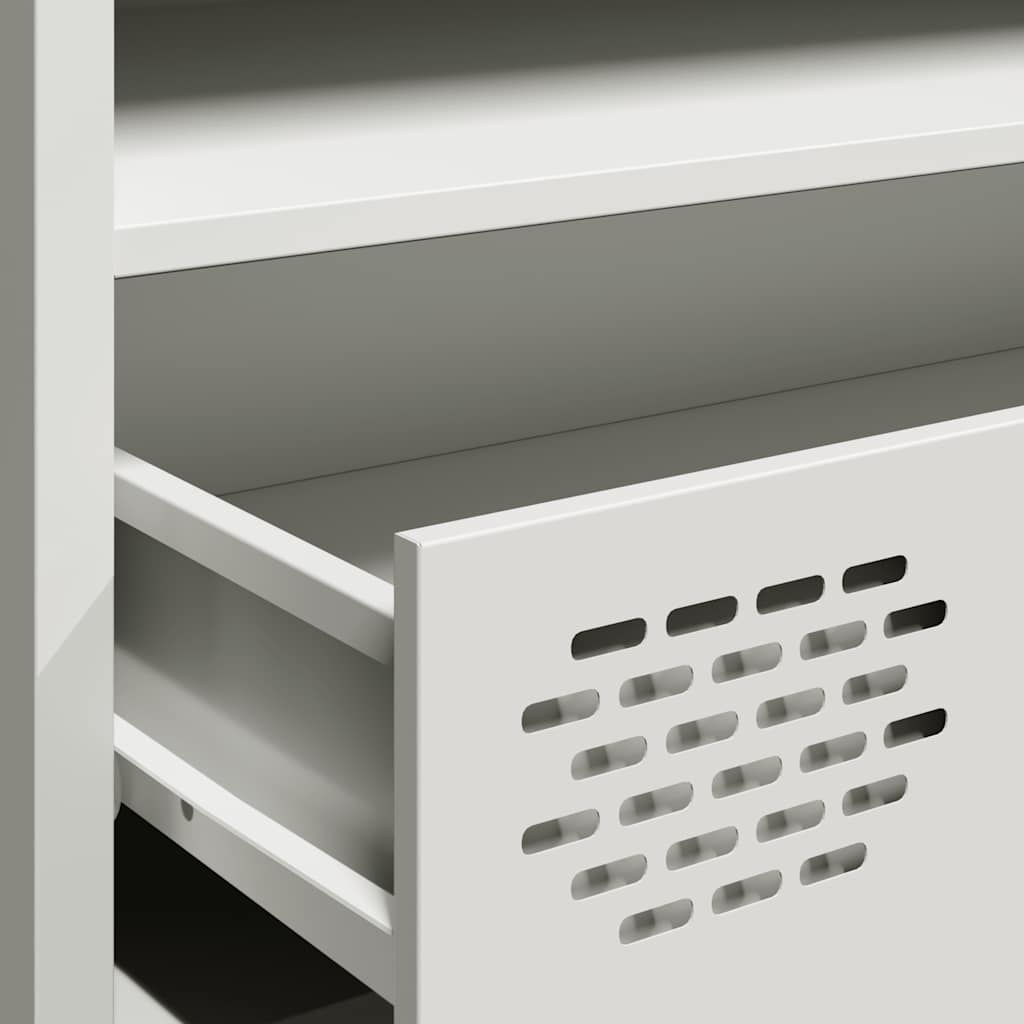 TV-Møbel DIV. TV-benk Hvit 202x39x43,5 cm kaldvalset stål