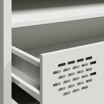 TV-Møbel DIV. TV-benk Hvit 202x39x43,5 cm kaldvalset stål